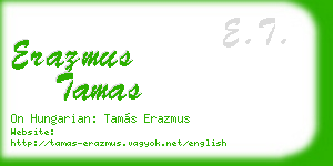 erazmus tamas business card