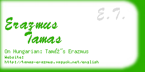 erazmus tamas business card